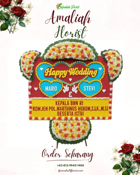Papan Bunga Pernikahan Blawirejo